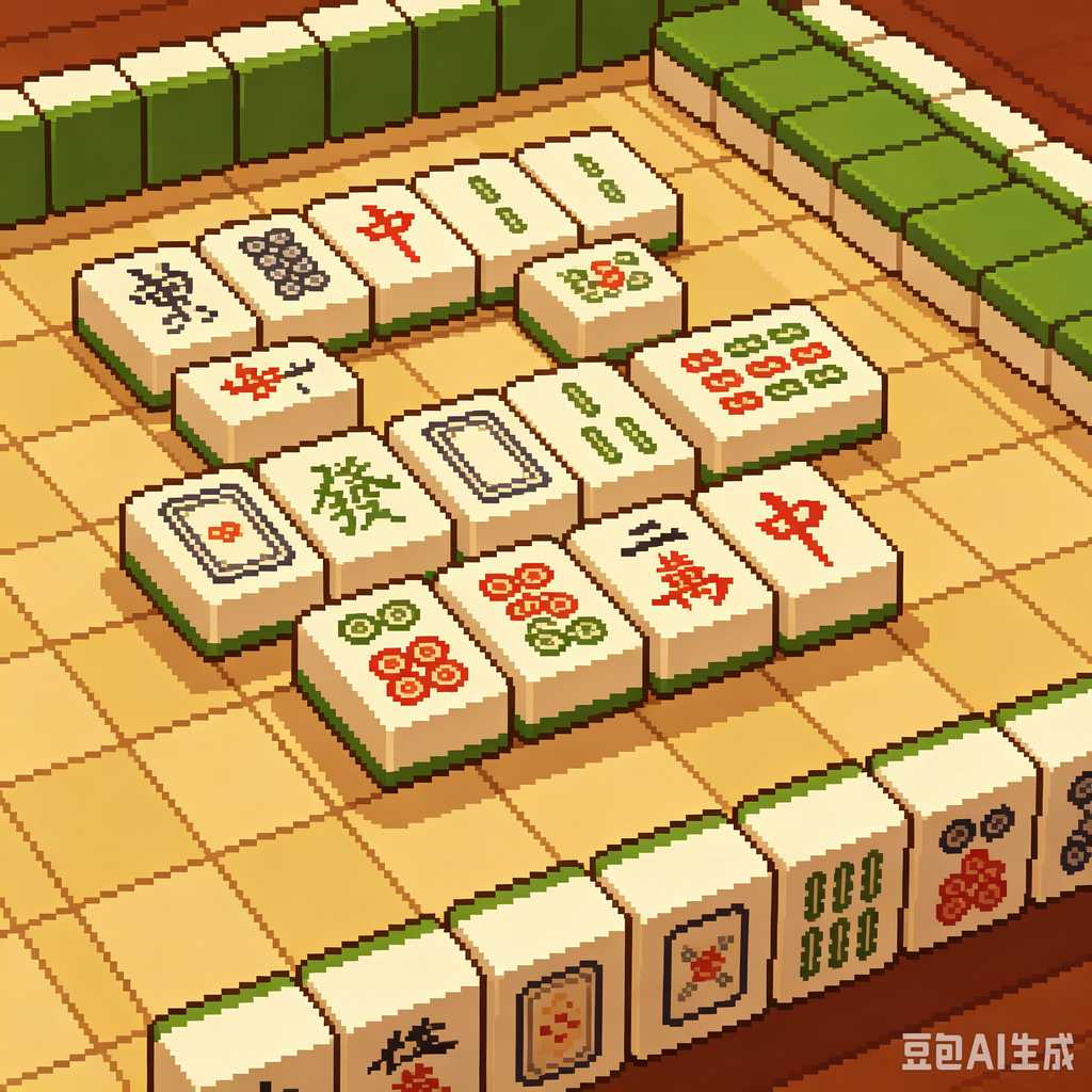floral design mahjong set